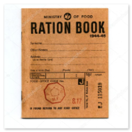 Lebensmittelkarten aus Kriegszeiten