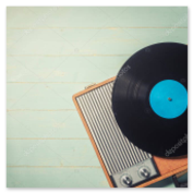 Plattenspieler mit Schallplatte